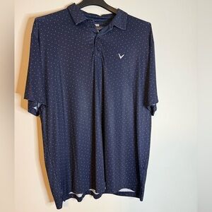 Callaway Dark Blue Polo with White Dots